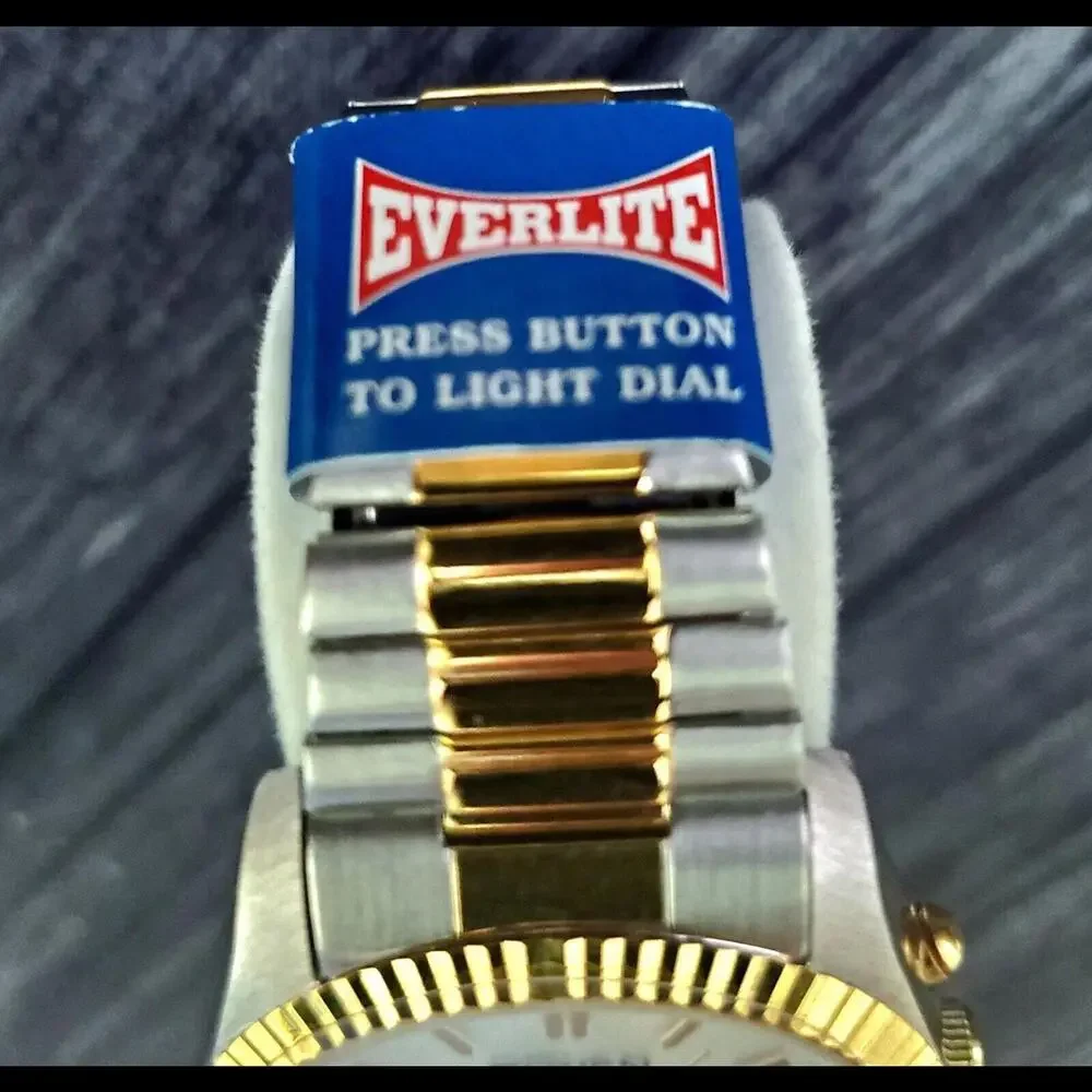 NOS Rare Gruen Embassy Fluted President Lite Dial‎ Mens Watch